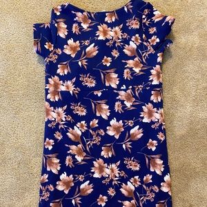 Pinkblush Navy and Peach Floral Dress